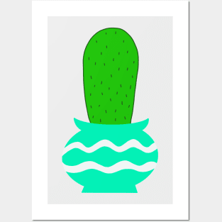 Cute Cactus Design #32: Plain Thumb-Up Cactus Posters and Art